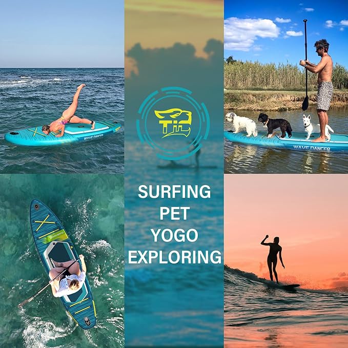 11'6"/11'/10' Inflatable Paddle Board with Complete Accessories, Versatile Premium Paddle Boards for Adults/Youth, Stand Up Paddle Board Polar/Wave/Sunny Wave Collection