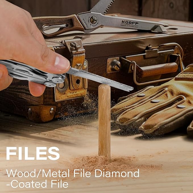 EDC Multitool, 21-in-1 Heavy-duty Stainless Steel Finish Multi Tool Pliers with Safety Locking | Seat Belt Cutter - Men's Gift Set Including Nylon Sheath for DIY, Home, Garden & Outdoors