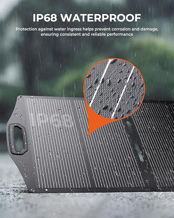 BigBlue SolarPowa 150 Foldable Solar Panel with Kickstands, IP68 Waterproof, 25% High Conversion Efficiency, N-Type Solar Cell, 150W Portable Solar Panel Charger for Camping, RV, Hurricane Blackout