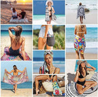 Genovega Oversized Terry Beach Towel 36 x 72 in Soft Extra Large Big Pool Swim Towels for Adults XL Clearance Big Travel Blanket Cruise Vacation Accessories Mandala Blue Essentials Lounge Chair Cover