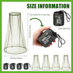 HESTYA 4 Pack Mosquito Bug Net Mesh for Head Mosquito Head Net Face Neck Fly Netting Hood from Insect Bugs Gnats for Outdoor