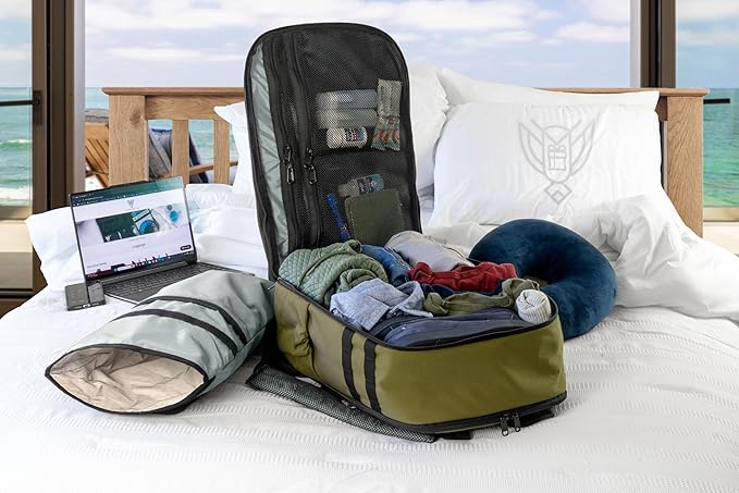 Xtreme Sight Line ~ Versa Backpack ~ Removable Faraday Sleeve fits up to a 16" Laptop ~ Heavy-Duty, Lightweight, Foam Padded & Multiple Large Compartments~ 1000D Nylon/Spacer Mesh ~ OD Green