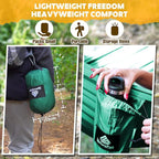 NATUREFUN Ultra-Light Travel Camping Hammock | 300kg Load Capacity,Breathable,Quick-Drying | 2 x Premium Carabiners,2 x Nylon Slings Included | Outdoor Indoor Garden