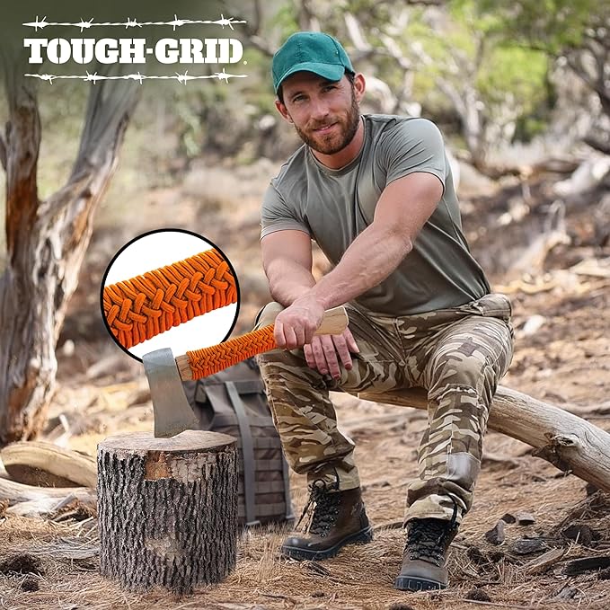 TOUGH-GRID 550 Paracord Rope Nylon Parachute Cord, Made in USA Survival Kit, Outdoor Adventures, Camping, Tactical Gear & Emergency Supplies, Military Type III Mil-Spec