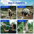 Greeshow Portable Water Filter Straw, Personal Water Filtration System, Replaceable Filter Cartridge, Outdoor Water Purifier Emergency Survival Gear for Hiking Camping Backpacking, GS-28H1, 3 Pack