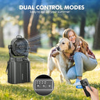 Misting Fan Portable 42800mAh Rechargeable with Remote Control, Camping Fan with LED Light & Stepless Speed Control & Cooling Spray with 6L Bucket, Timer Function, Portable Handle, Rotate Hang Hook