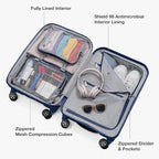 Traveler's Choice Pagosa Hardshell Expandable Luggage with Spinner Wheels, Navy, 30-Inch Large