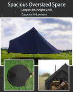 Cotton Canvas Tent Bell - Yurts Breathable and Windproof,Glamping for 6/8/10Person Family Camping