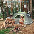 CAMPROS CP Tents for Camping 4 Person Tent Waterproof Windproof Double Layer Camping Tent, Easy Setup Dome Tent with Large Mesh Windows & Wider Door for Outdoor Camping & Hiking