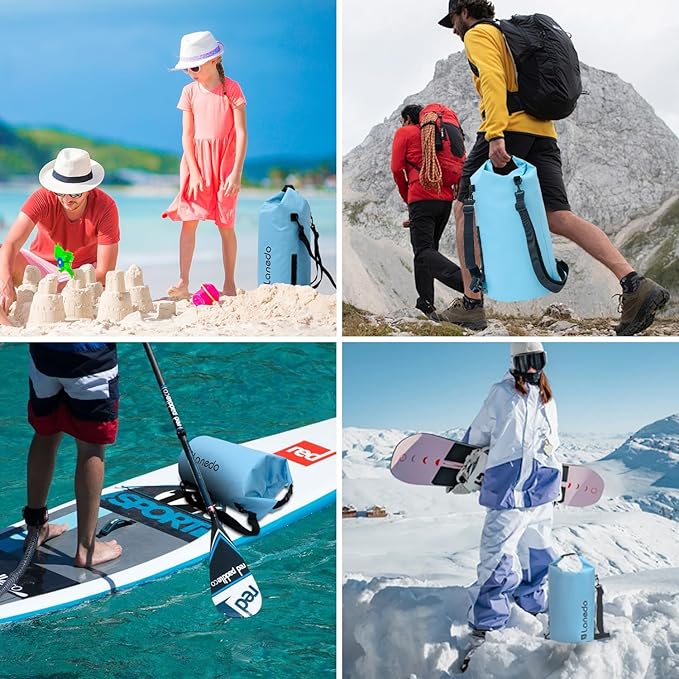 20L/30L Dry Bag Large Waterproof Bag Roll-Top Heavy Duty Fishing Duffel Bag with Durable Straps for Kayaking Paddle boarding Boating Rafting Fishing