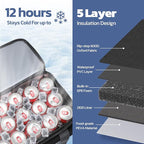 Maelstrom Collapsible Soft Cooler Bag, 24/30/60/75 Cans Beach Cooler, Ice Chest, Leakproof & Portable for Beach, Camping, Road Trips & Grocery Shopping