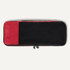 Amazon Essentials 4-Piece Packing Cubes Travel Accessories Set, Luggage Organizer with Double Zipper, Mesh Top, 100% Polyester, Slim, Red (Previously Amazon Basics)