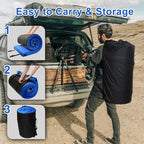 Memory Foam Camping Mattress pad, Comfortable Thick Floor Sleeping Mat for Adults with Waterproof and Non-Slip Bottom, Portable Roll Up Mattress for Sleepover Guest,Cot Mad for Car Camping