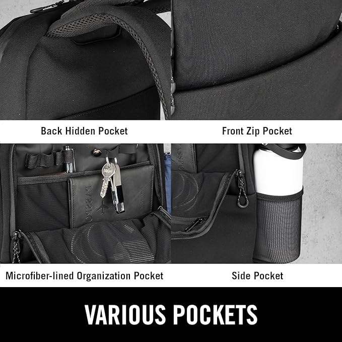 Kenneth Cole REACTION Logan Neoprene Travel 16" Laptop Backpack, Black