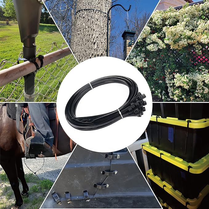 Large Zip Ties 18 inch (250 Pack), Long Zip Ties Heavy Duty with 220 lb Tensile Strength, Big Cable Ties, Black, by ANOSON