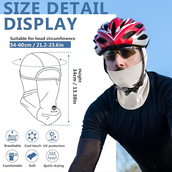 Balaclava Face Mask Sun UV Protection Breathable Full Head Mask for Men Women Skiing Cycling