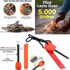 Survival Kit - All-in-One Survival Gear and Supplies for Camping, Hiking, Hunting, and Car Emergencies - Essential Tools, Great Gift for Men, Fathers, Boyfriends, Boys, Dads and Scouts