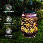 Solar Lantern Lights Outdoor AOSITE Butterfly Solar Lanterns Outdoor Waterproof Metal Solar LED Lights Outside for Backyard, Patio, Yard, Porch, Lawn Camping, Outdoors Decorative,Mothers Day Gifts
