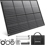 100 Watt Portable Solar Panels,100w Foldable Solar Panel for Power Station Camping Hiking Off-Grid Living, Monocrystalline Folding Panels Solar with 5V USB 18V DC Output