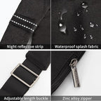 Anti Theft Crossbody Bags Sling Bag for Women Men Waterproof Wander Bag for Sports and Travel. (2.0BLACK, Small)