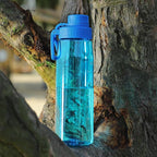 Water Bottle 32oz, clear water bottle with Spout Lid and Carry Handle, Reusable, Tritan, BPA Free, Hiking Water Bottle Suitable for Travel, Outdoors, Gym, Travel, Home, School (Blue)