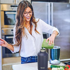 HASLE OUTFITTERS Half Gallon Insulated Water Bottles 64 oz, Stainless Steel Metal Water Jug with 2 Lids Keep Cold 48h/Hot 24h, Leak Proof & BPA-Free Water Flask Jug(Navy,1)