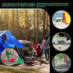 Zhengmy 4 Pcs Ground Anchors Screw in, 12 Inch Heavy Duty Tent Stakes with Trampoline Anchor Hook Ground Stakes for Camping Tent Canopies Ports Sheds Swing Sets Securing Animals (Green)