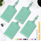 Travelambo Luggage Tags for Suitcases PU Leather Travel Tags Bag Tags Privacy Protection Travel Essentials