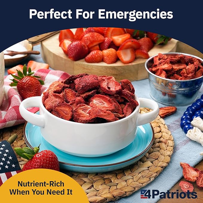 4Patriots Fruit & Veggie Food Kit 56 Servings of Shelf-Stable Fruits & Vegetables Good for 25 Years