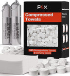 Compressed Towel Tablets - 100% Bamboo Camping Toilet Paper Tablets, Great for Hiking, Travel and Backpacking - Disposable Washcloths, Body Wipes, Paper Towel Coin Tissue - 100/250/500 Pack