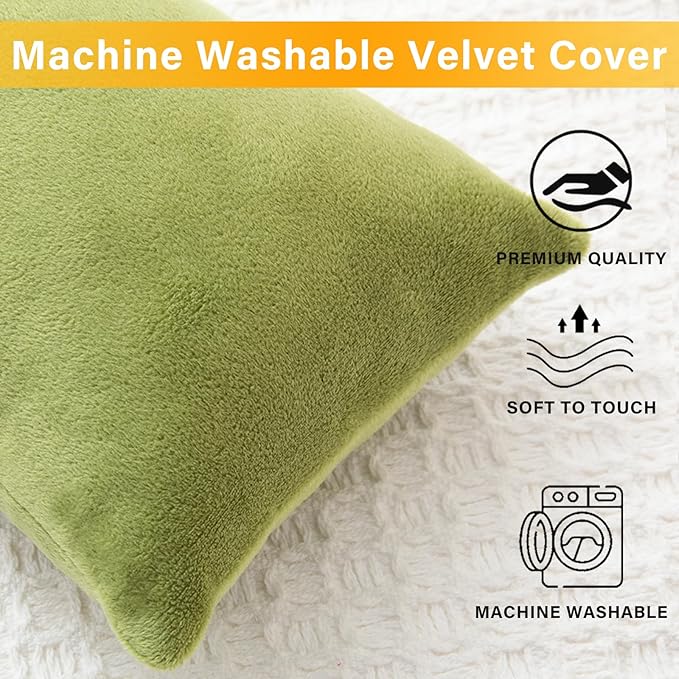 2 Pack Small Pillow, Memory Foam Mini Pillow 11 X 7 Inches for Travel, Sleeping, Nap and Neck, Knee, Lumbar Support, Tiny Cushion for Pet, Dogs (Sage Green)