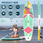 Paddle Board, Inflatable Stand Up SUP Paddle Boards for Adults & Youths of All Skill Levels, Wide & Non-Slip Deck Design Blow Up Paddleboards with Premium Accessories & Storage Bag