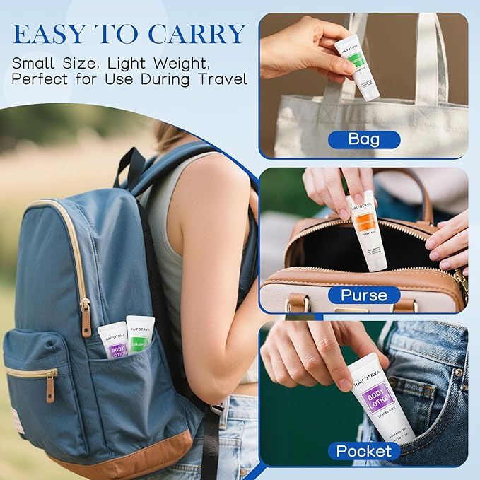 25 Pcs 5-IN-1 Hotel Soaps and Toiletries Bulk Set,5-Piece Set Mini Bulk Travel Size Toiletries Set 1 oz each Shampoo,Conditioner, Body Wash and Lotion,0.53 oz Soap Hotel Supplies for Guests,Homeless