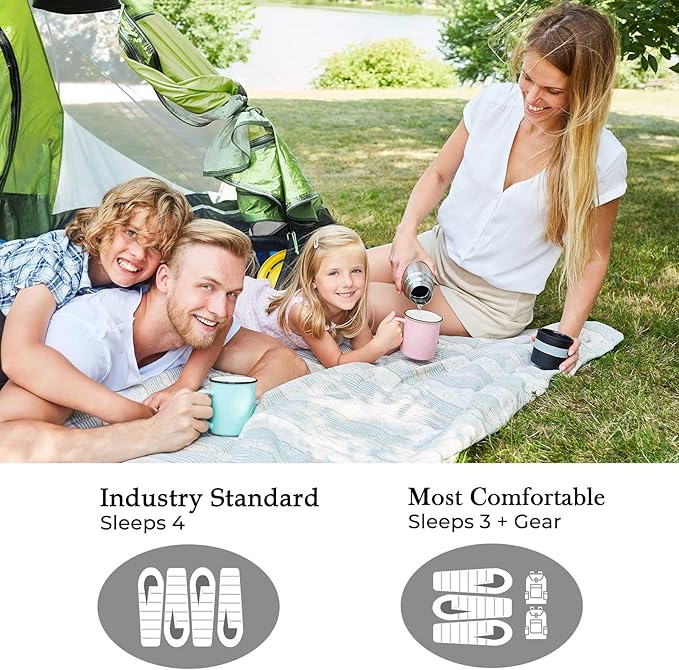 4/6 Person Easy Pop Up Tent, Waterproof, Automatic Setup,2 Doors-Instant Family Tents for Camping, Hiking & Traveling