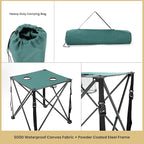 ARROWHEAD OUTDOOR 26” (66cm) Portable Camping Folding Table, 2 Cup Holders, Square, Carrying Case, Steel Frame, High-Grade 600D Canvas