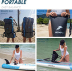 UPWELL 10'6"/11'/11'6" Inflatable Paddle Board, Stand Up Paddlboard for Youth & Adults, Stable Design, Premium SUP Accessories, Backpack, Leash, Hand Pump, Fins