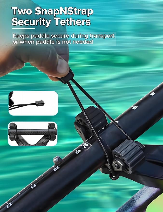 Kayak Paddle Holder, Kayak Accessories for Fishing, Dual Head Kayak Track Mount Accessories, Offset Paddle Holder for Kayaking, Kayak Rail Accessories