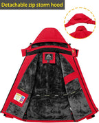 TACVASEN Men's Winter Ski Jacket Waterproof Snow Coats Snowboard Fleece Lining Jacket Warm Parka with Hooded