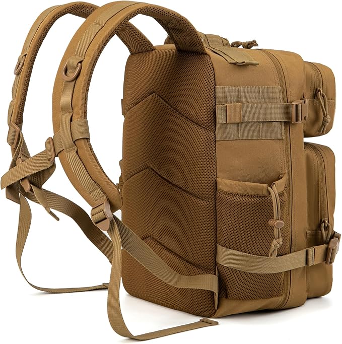 QT&QY 25L/45L Military Tactical Backpack For Men Molle Daypack 3 Day Bug Out Bag Hiking Rucksack With Bottle Holder