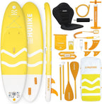 Inflatable Paddle Board for Adults with Accessories Included, Oar, Fins, Pump. Stand Up Paddleboard Great Stability and Resistance. 10’ x 33" x 5.9", Maximum Load 286 lb