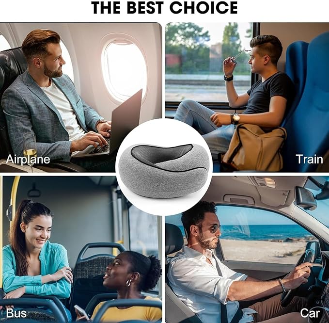 WEERSHUN Travel Pillows for Airplanes,2024 New Travel Pillow,Travel Neck Pillow Airplane Memory Foam Travel Pillow Neck Pillow for Traveling Suitable for Airplanes,Offices and Cars