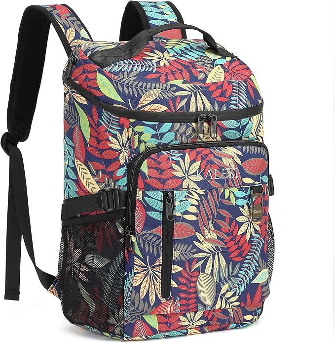 Kalesi Cooler Backpack 36 Cans Lightweight Insulated Backpack Cooler Leak-Proof Travel Camping Lunch Backpack Outdoor Cutlery Backpack for Men and Women