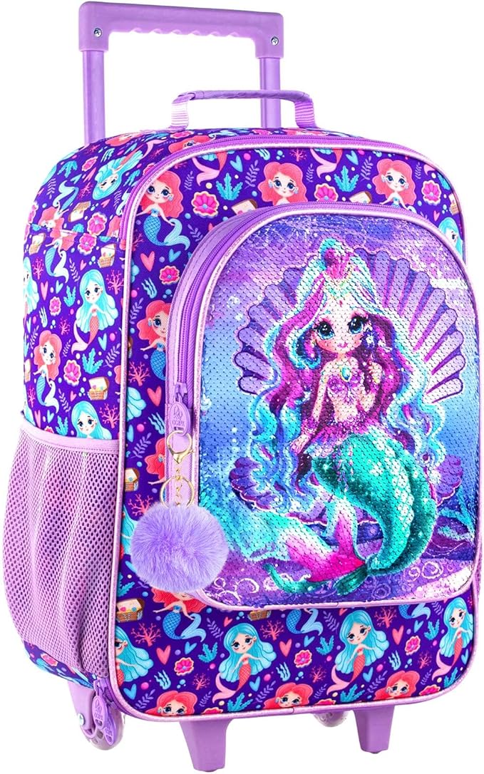 Kids Suitcase with Wheels for Girls and Boys, Rolling Carry on Luggage for Toddler Children