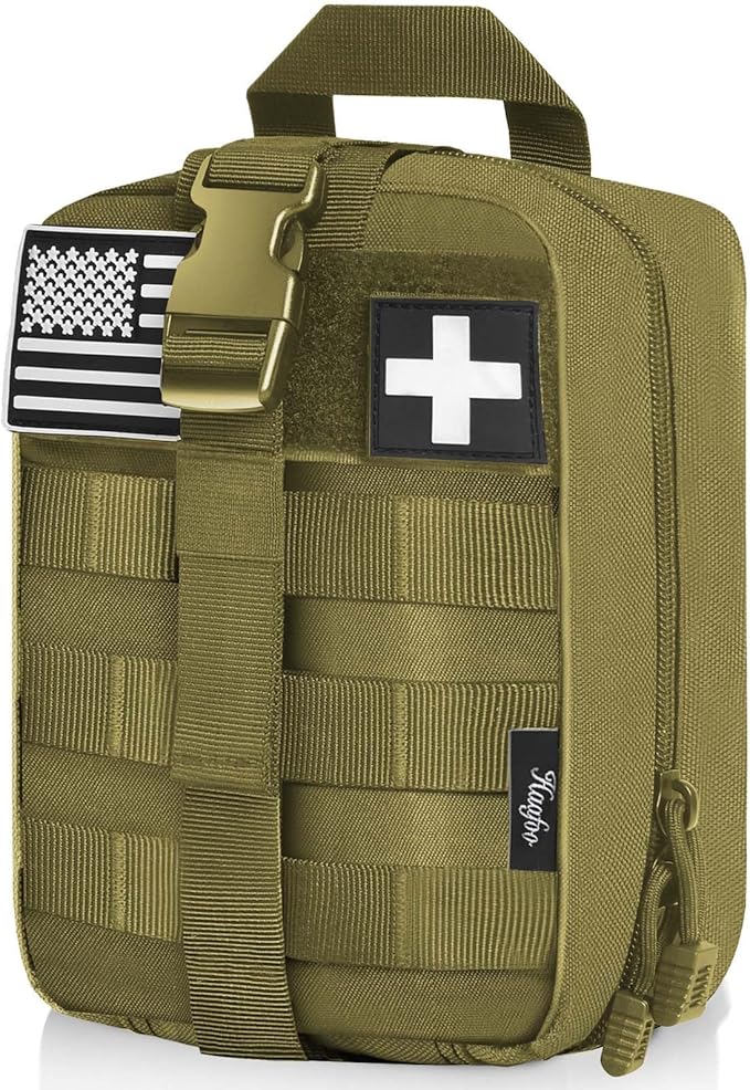 Medical Molle Pouch Tactical - 1000D Nylon First Aid Pouch, Big Capacity EMT Pouch Utility, Heavy Duty Military Grade Rip-Away Ifak Pouch for Home and Outdoor Activities（Bag Only