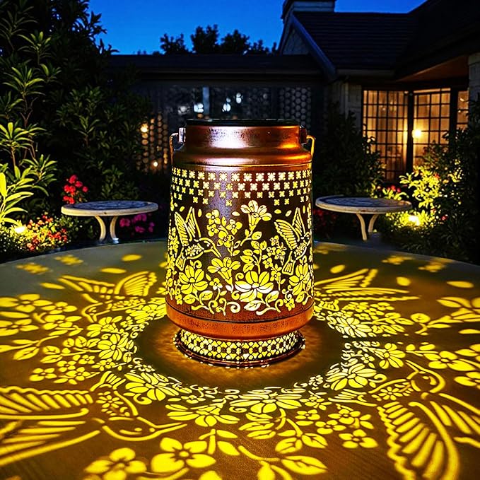 Hummingbird Solar Lantern Hanging Hummingbird Solar Lights for Outside Garden Decor Birthday Gifts for Grandma Women Mom Sister Decorative for Yard Backyard Patio Deck Porch