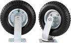 Chrome Steel Luggage Cart – 800lb Capacity – Bellman Cart w/ 6” Air Filled Tires & Gray Carpet, for Hotel, Resorts, Condos, Commercial Use (Value Valet Series)