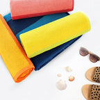 CASA COPENHAGEN Malibu 4Pcs 100% Egyptian Cotton Beach Towels Gift Set- Green, 30"X60", 4 Beach Bath Towels Set (Box Pack,Gift Ribbon Set for Women & Men)