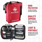 Surviveware 98 Pcs Comprehensive Premium Survival First Aid Kit - Medical Emergency Kit for Travel Camping Gear, Home Essentials & Outdoor Emergencies - HSA & FSA Eligible Survival Kit