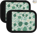2 PC Luggage Handle Wrap Luggage Handle Covers Tags for Suitcase Bags Travel Luggage Handle Identifier Gripper Monochromatic Terrazzo Green