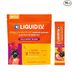 Liquid I.V.® Hydration Multiplier +Immune Support - Wild Berry Blend | Electrolyte Powder Drink Mix | 1 Pack (14 Servings)